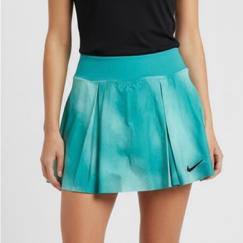Nike Women's Dri-FIT mini tennis skirt skort Pleated Aqua teal‎ FQ2153-474 small